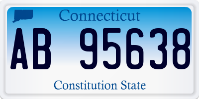 CT license plate AB95638