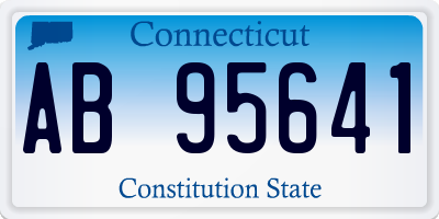 CT license plate AB95641