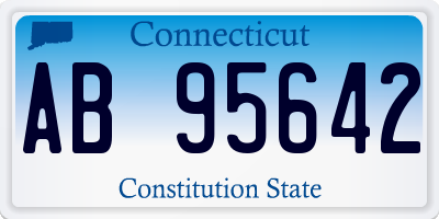 CT license plate AB95642