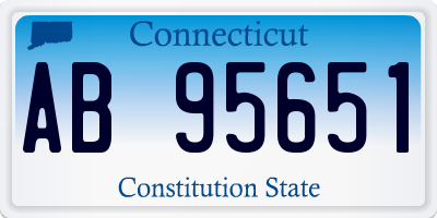 CT license plate AB95651