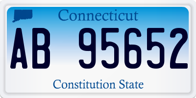 CT license plate AB95652