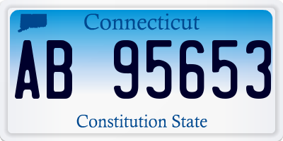 CT license plate AB95653