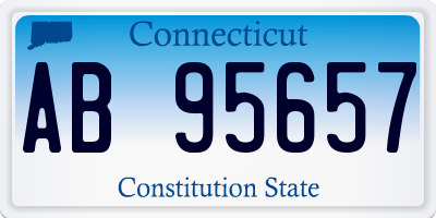 CT license plate AB95657