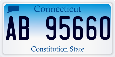 CT license plate AB95660