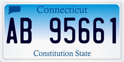 CT license plate AB95661