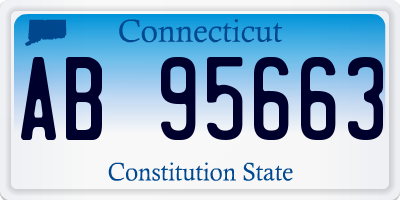 CT license plate AB95663
