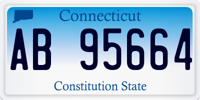 CT license plate AB95664