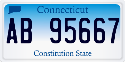 CT license plate AB95667