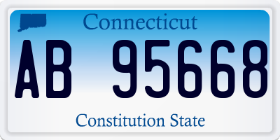 CT license plate AB95668