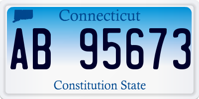 CT license plate AB95673