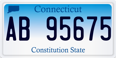 CT license plate AB95675