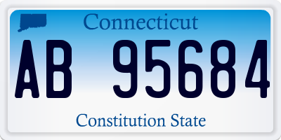 CT license plate AB95684