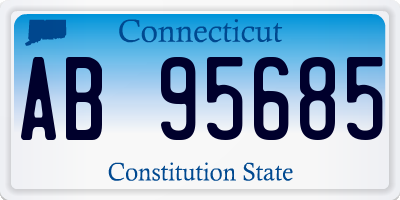 CT license plate AB95685