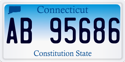 CT license plate AB95686