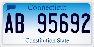CT license plate AB95692