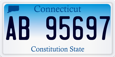 CT license plate AB95697