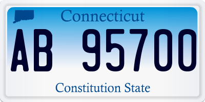 CT license plate AB95700