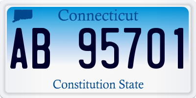 CT license plate AB95701