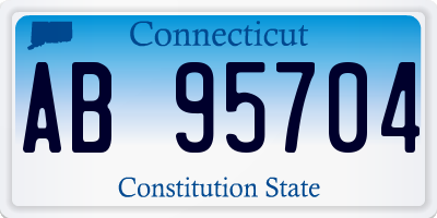CT license plate AB95704