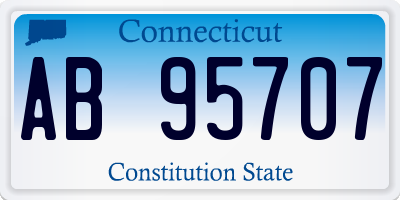 CT license plate AB95707
