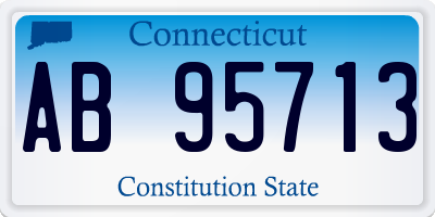 CT license plate AB95713