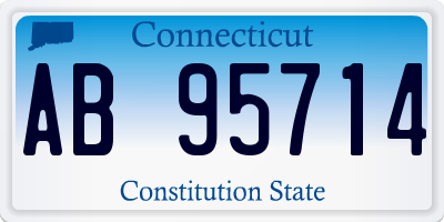 CT license plate AB95714