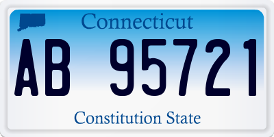CT license plate AB95721