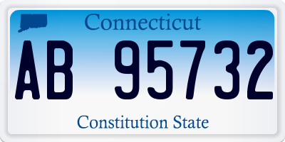 CT license plate AB95732