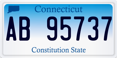 CT license plate AB95737