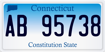 CT license plate AB95738