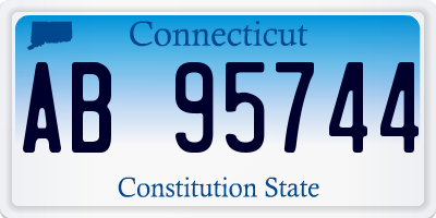 CT license plate AB95744