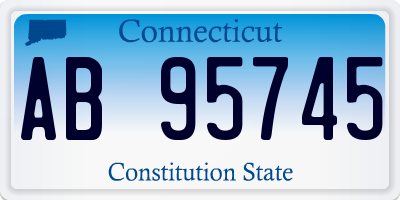 CT license plate AB95745