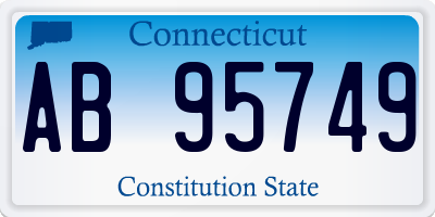 CT license plate AB95749