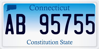 CT license plate AB95755