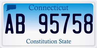 CT license plate AB95758