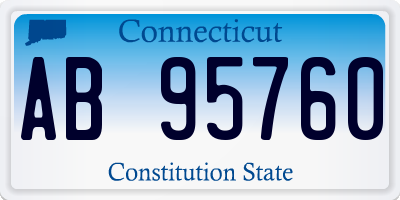 CT license plate AB95760