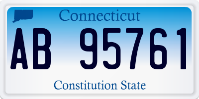 CT license plate AB95761