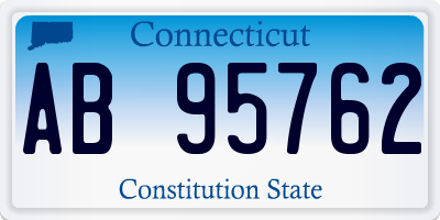 CT license plate AB95762