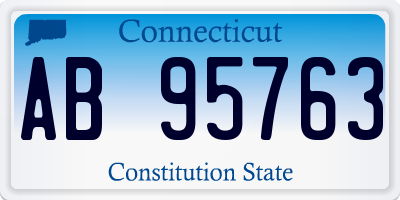 CT license plate AB95763