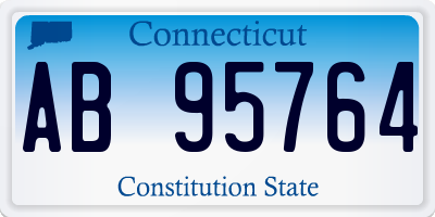 CT license plate AB95764