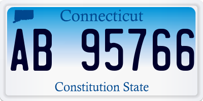 CT license plate AB95766