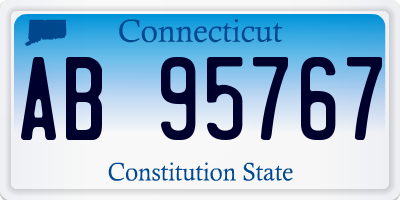 CT license plate AB95767