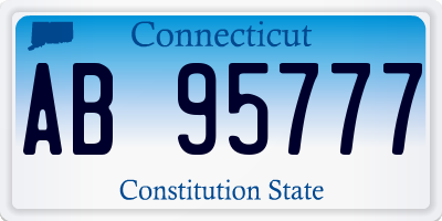 CT license plate AB95777