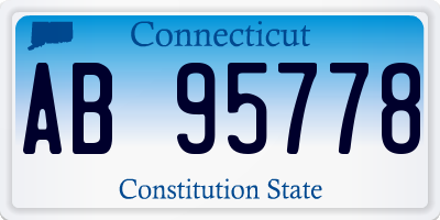 CT license plate AB95778