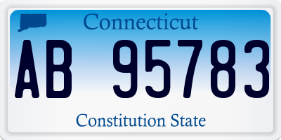 CT license plate AB95783
