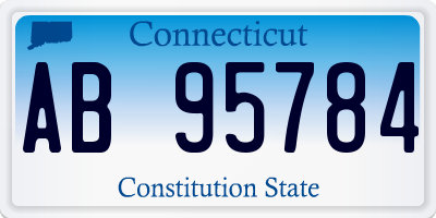 CT license plate AB95784