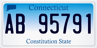 CT license plate AB95791