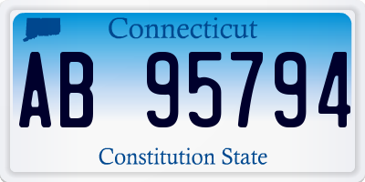 CT license plate AB95794