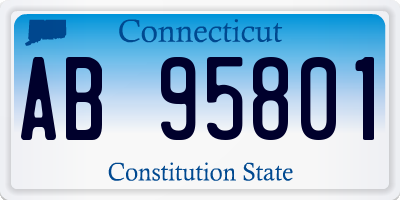 CT license plate AB95801