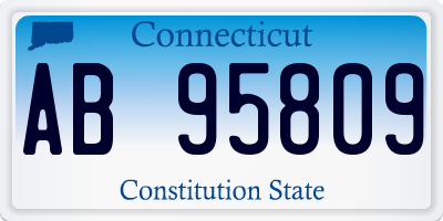 CT license plate AB95809